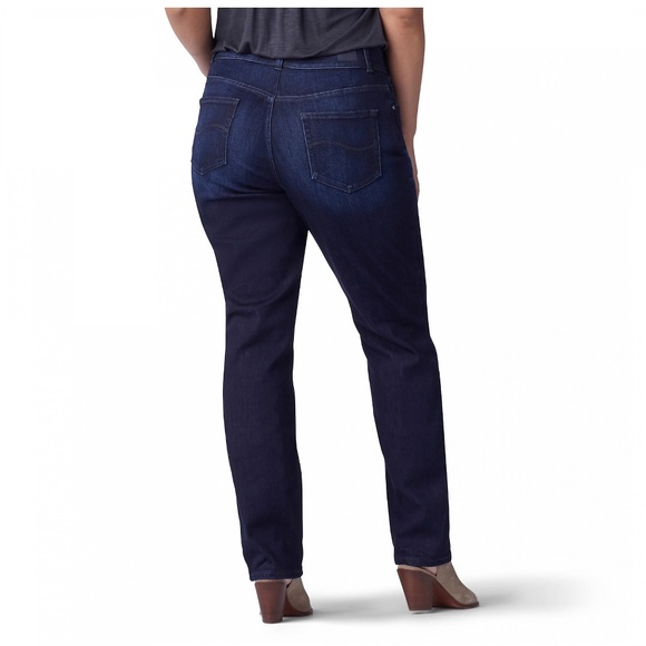 NWT Women’s Lee Regular Fit Straight Leg High Rise Jean Sz 20W Long - Picture 3 of 6